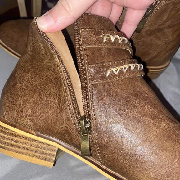 BEAST FASHION Buckle Zip Detail Women’s Ankle Boots, Size 8.5 - Picture 15 of 15